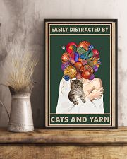 Easily distracted by cats and yarn 11x17 Poster lifestyle-poster-3