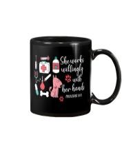 She works willingly with her hands Mug thumbnail