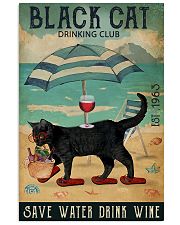 Black cat drinking club 11x17 Poster front
