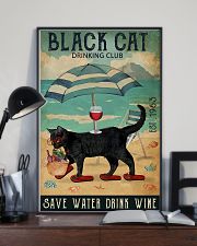 Black cat drinking club 11x17 Poster lifestyle-poster-2