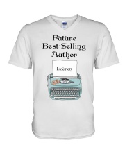 Best Selling Author personalized V-Neck T-Shirt thumbnail