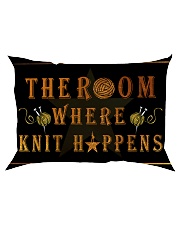 The room knit happens poster Rectangular Pillowcase thumbnail
