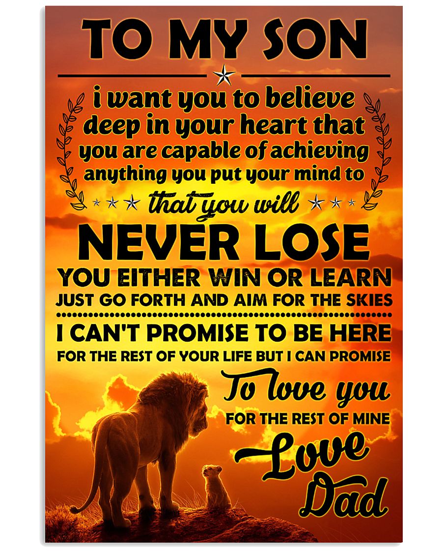 To My Son 11x17 Poster