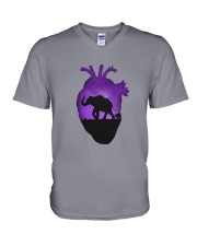 Heart Elephant V-Neck T-Shirt tile