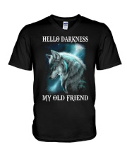 Hello Darkness My Old Friend V-Neck T-Shirt tile