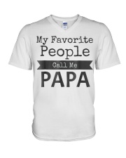 Grandfather My Favorite People Call Me Papa V-Neck T-Shirt tile