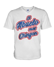 Grandfather Abuelo Mas Chingon V-Neck T-Shirt tile