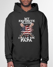 Grandfather My Favorite Player Calls Me Papa Hooded Sweatshirt garment-hooded-sweatshirt-front-03
