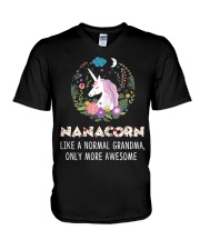 Grandmother Nanacorn Like A Normal Grandma V-Neck T-Shirt tile