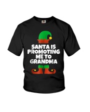 Grandmother Santa Is Promoting Me To Grandma Elf Youth T-Shirt tile