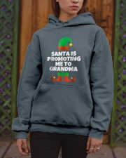 Grandmother Santa Is Promoting Me To Grandma Elf Hooded Sweatshirt apparel-hooded-sweatshirt-lifestyle-front-03
