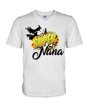 Grandmother Super Nana V-Neck T-Shirt tile
