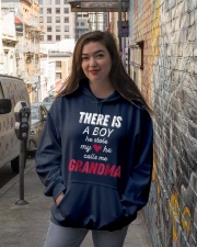 Grandmother There Is A Boy He Stole My Heart Hooded Sweatshirt lifestyle-unisex-hoodie-front-1