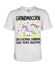 Grandmother Grandmacorn Lika A Normal Grandma V-Neck T-Shirt tile