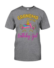 Grandmother Of The Unicorn Birthday Girl Classic T-Shirt front