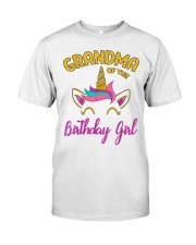 Grandmother Of The Unicorn Birthday Girl Classic T-Shirt tile
