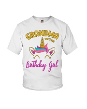 Grandmother Of The Unicorn Birthday Girl Youth T-Shirt tile