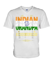 Grandfather Indian Grandpa V-Neck T-Shirt tile