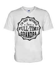 Grandfather Family I M A Full Time Grandpa V-Neck T-Shirt tile