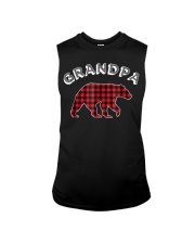 Grandfather Bear Red Checkered Plaid Bear Sleeveless Tee tile