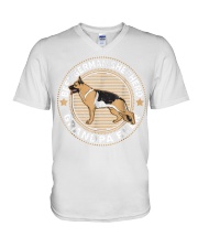 Grandfather Best German Shepherd Grandpa V-Neck T-Shirt tile