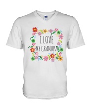 Grandfather I Love My Grandpa V-Neck T-Shirt tile