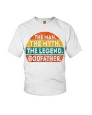 Grandfather Godfather The Man The Myth Legend Youth T-Shirt tile