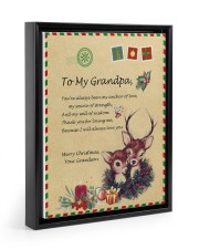 Grandfather Christmas To My Grandpa Floating Framed Canvas Prints Black tile
