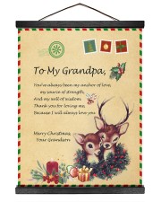 Grandfather Christmas To My Grandpa Hanging Canvas tile