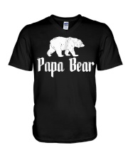 Grandfather Papa Bear Big Papa V-Neck T-Shirt tile