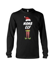 Grandmother Nana Elf Christmas Elves Pajama Long Sleeve Tee tile