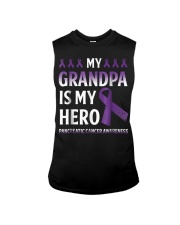 Grandfather Is My Hero Pancreatic Cancer Sleeveless Tee tile