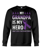 Grandfather Is My Hero Pancreatic Cancer Crewneck Sweatshirt tile