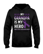 Grandfather Is My Hero Pancreatic Cancer Hooded Sweatshirt front
