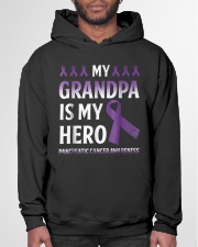 Grandfather Is My Hero Pancreatic Cancer Hooded Sweatshirt garment-hooded-sweatshirt-front-03