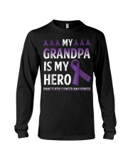 Grandfather Is My Hero Pancreatic Cancer Long Sleeve Tee tile