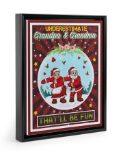 Grandparent Christmas That'll Be Fun Floating Framed Canvas Prints Black tile