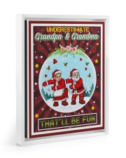 Grandparent Christmas That'll Be Fun Floating Framed Canvas Prints White tile
