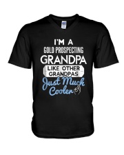 Grandfather I'm A Gold Prospecting Granpa V-Neck T-Shirt tile