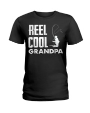 Grandfather Reel Cool Grandpa Fishing Ladies T-Shirt tile
