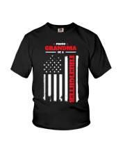 Grandmother Proud Grandma Of A Firefighter Youth T-Shirt tile
