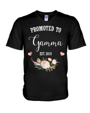 Grandmother Promoted To Gamma 2019 V-Neck T-Shirt tile