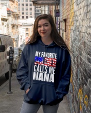Grandmother My Favorite Soldier Calls Me Nana Hooded Sweatshirt lifestyle-unisex-hoodie-front-1