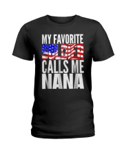Grandmother My Favorite Soldier Calls Me Nana Ladies T-Shirt tile