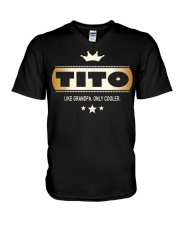 Grandfather Tito Like Grandpa Only Cooler V-Neck T-Shirt tile