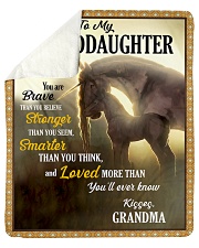 Granddaughter Christmas You Are Brave Sherpa Fleece Blanket tile