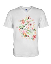 Anatomical Heart Cardiac Nurse Parts of Heart V-Neck T-Shirt tile