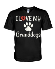 Grandfather I Love My Granddogs V-Neck T-Shirt tile