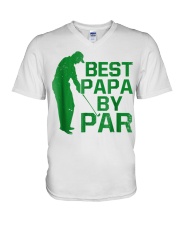 Grandfather Best Papa By Par V-Neck T-Shirt tile