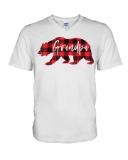 Grandfather Bear V-Neck T-Shirt tile